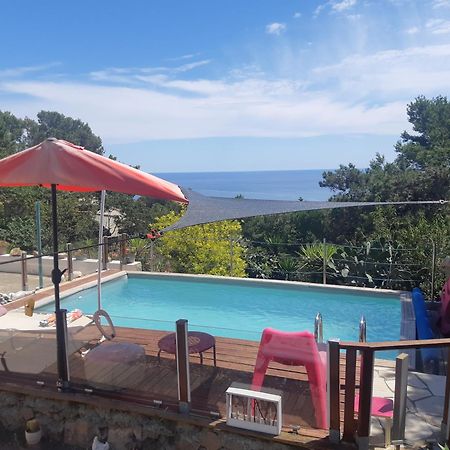 Haut De Villa Au Mont St Clair Vue Exceptionnelle Mer Et Foret Terrasses, Piscine, Petanque, Solarium Prives Сет Екстер'єр фото