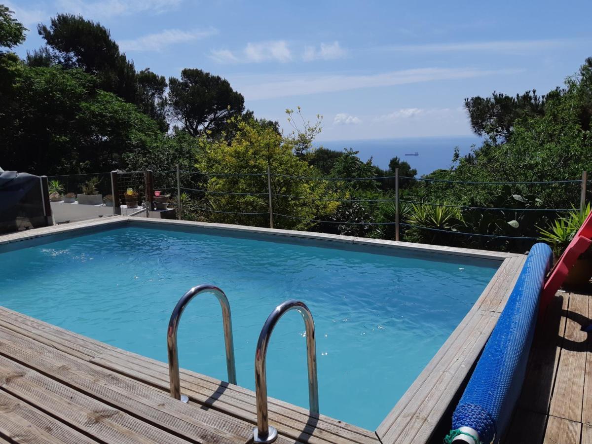 Haut De Villa Au Mont St Clair Vue Exceptionnelle Mer Et Foret Terrasses, Piscine, Petanque, Solarium Prives Сет Екстер'єр фото